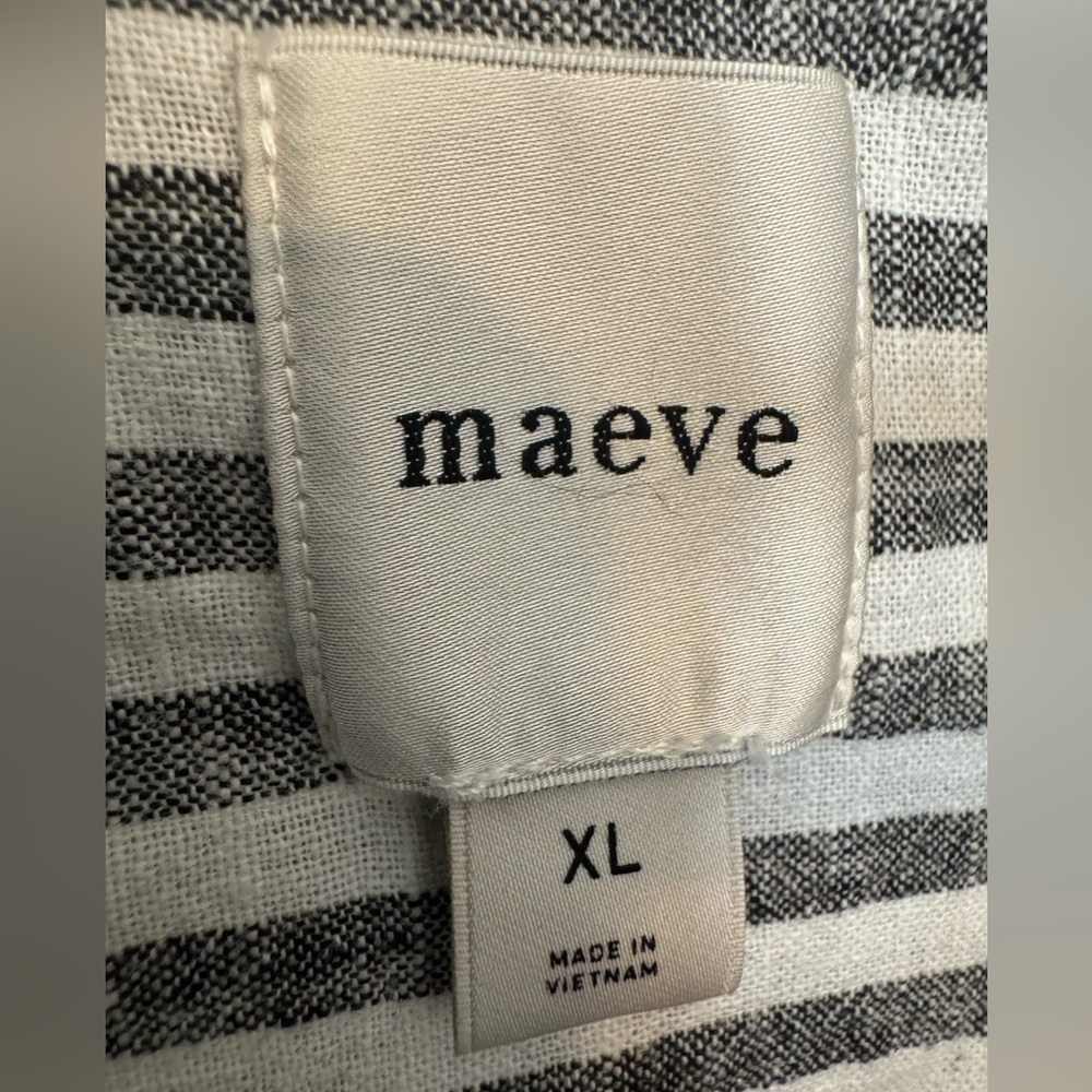 NEW Anthropologie NWOT Maeve The Bennet Buttondown Shirt: Linen Addition, XL - Picture 4 of 6